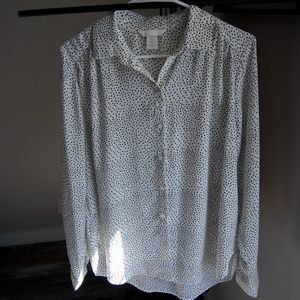H&M Polka Dot Button Up Blouse